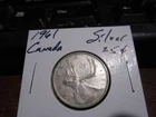 Canada 1961 - 25 Cent Quarter Canadian Coin - 80% Silver