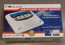 Midland Weather Alert Radio Model WR-120EZ Early Warning Includes Alarm Clock