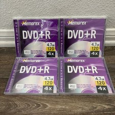 New 4 x Memorex DVD R 4.7 GB 120 Min 4x. 4 Pack - New FREE SHIP CHEAP PRICE 
