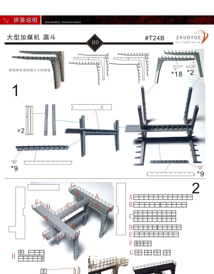 Relación 1/87 HO Tren Ferrocarril Máquina de carbón Embudo Montar modelo No Coloreado Foto 2 de 3