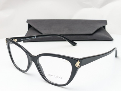 Jimmy Choo JC3011 5000 Cateye Black Gold Women's Eyeglasses Frames 54-17-145