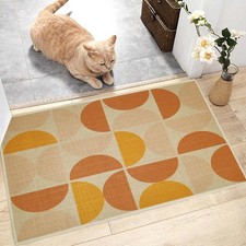 Boho Door Mat Washable Abstract Geometry Bath Mat Retro Entryway Rug Outdoor ...