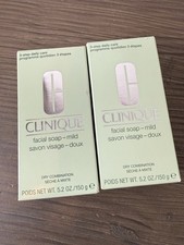 Clinique Facial Bar Soap - MILD - Dry Combination - 5.2oz./150g NIB Lot Of 2