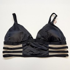 Vintage Victoria's Secret Black Pullover Strappy Mesh Bralette Triangle Padded M