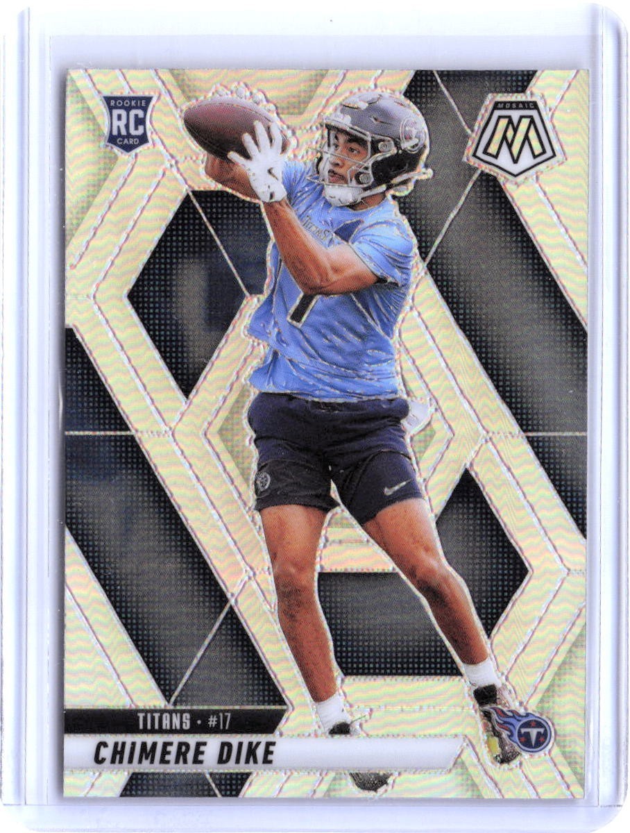 2025 Panini Mosaic Chimere Dike #356 Rookie Tennessee Titans RC Silver