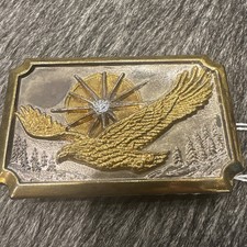 Vintage Eagle and Sun Belt Buckle