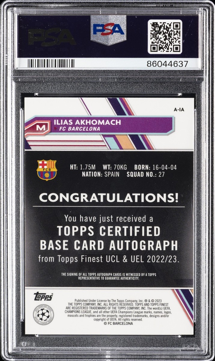 2022-23 Topps Finest UEFA Club Competitions - Autographs