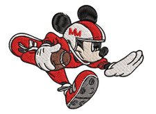 Cartoon Iron on Patches - Football - Mickey, Donald, Tigger and Grumpy