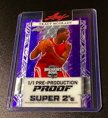 Tracy McGrady 1/1 Gold Super Refractor 2025 Leaf Breakers Bowl Purple 1 OF 1 SP