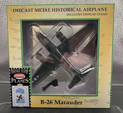 Model Power Postage Stamps 5562 B-26 Marauder Green over Silver Bomber Airplane