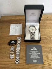 Orient Automatic Mechanical Watch – Stainless Steel–Boxed – Spare Links & Papers