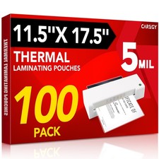 100 Pack Laminating Sheets, Hold 11 x 17 Inch Sheet, 5 Mil Clear Thermal Lami...