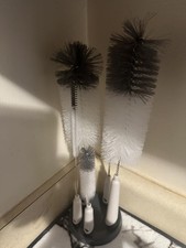 Narrow Neck Bottle Cleaning Brushes   5-Piece Set with Convenient Storage Holder