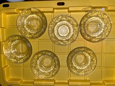 6 piece arcoroc christmas tree holly clear glass bowls, 6.5diameter