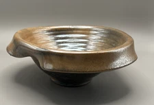 Vintage Tim McMullen Studio Pottery Stoneware Hand made Bowl Mid-Century SIGNED