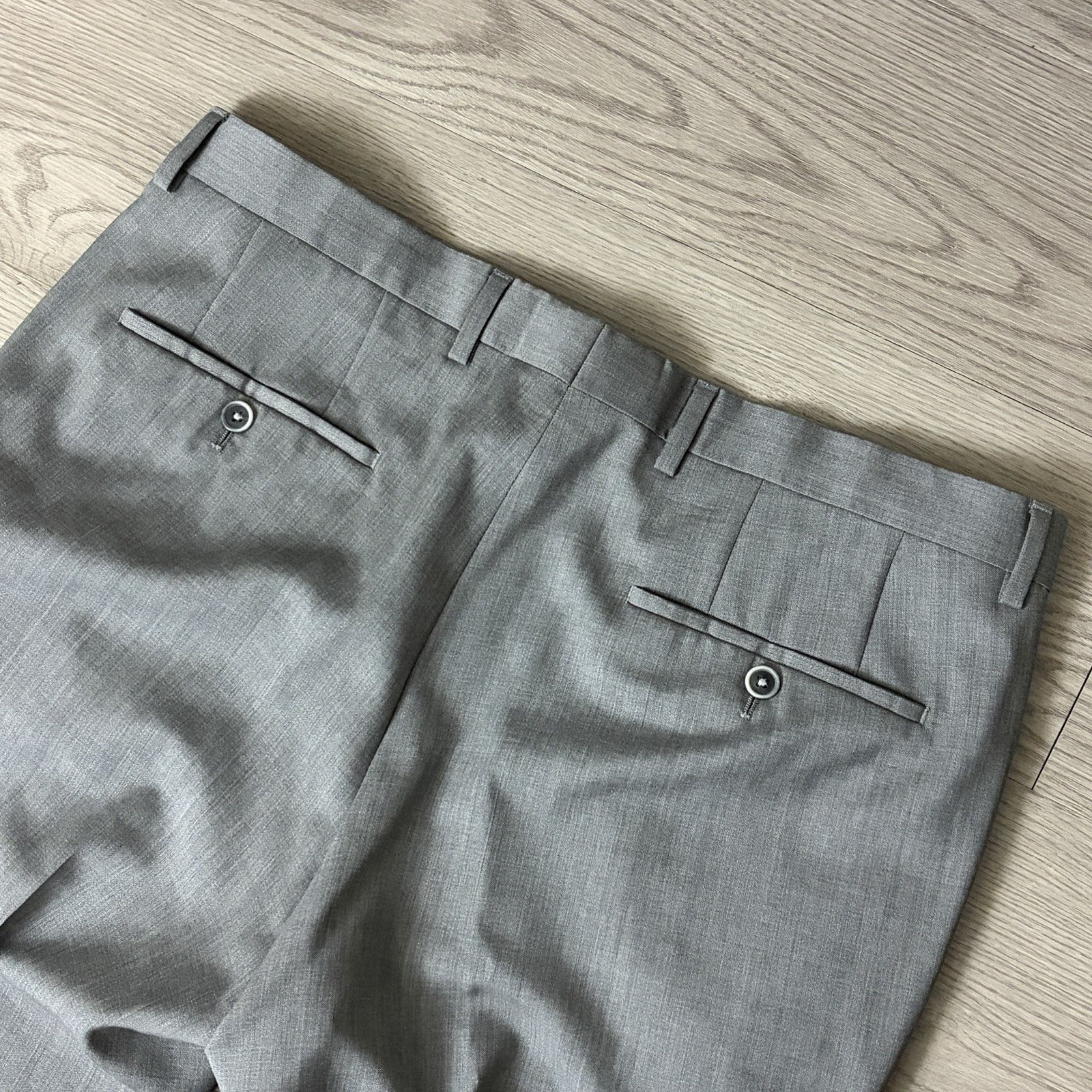 Hugo Boss Men's "Genesis2" Slim Fit  Gray  100% Wool Dress Pants Slacks 34x29 thumbnail 13