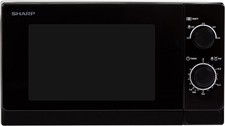 Horno microondas Sharp R200BKW, 20 l, 800 W, negro, de pie 