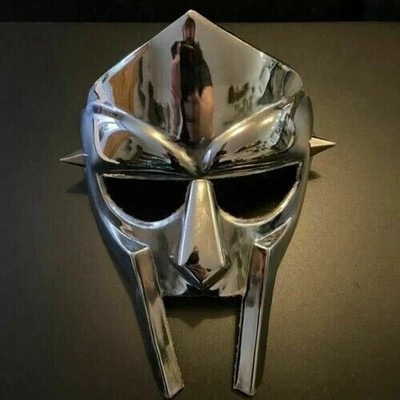 MF DOOM Mad-villain Steel Face Armor Medieval Engraved Forged Handmade Decorate