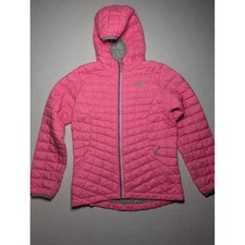 The North Face Girls Pink Quilted Hooded Jacket Size L 14/16 Description: