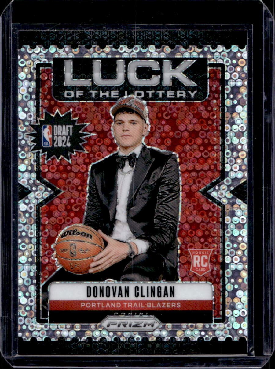 Donovan Clingan 2024-25 Panini Prizm #9 Fast Break Luck of the Lottery Rookie