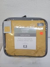 full / queen 3-piece cotton duvet set mustard / sn3840 r3