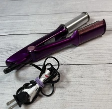 Instyler Rotating Spin Brush Hot Curling Iron 1.25" Purple Tested Works IS1001.1
