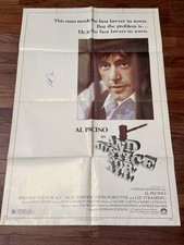 AL PACINO SIGNED 1979 CLASSIC MOVIE POSTER AND JUSTICE FOR ALL 26 x 40”