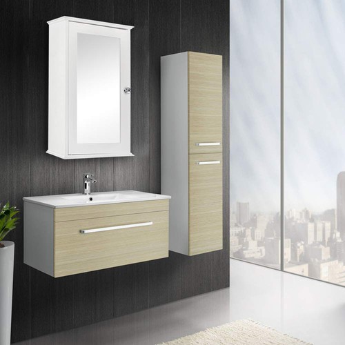 3 Tier Bathroom Wall Mount Medicine Cabinet w/Adjustable Shelves & Single Mirror - Picture 2 of 9