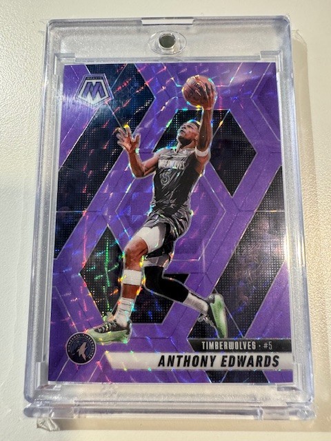 2024-25 Panini Mosaic Anthony Edwards /249 Purple Fluorescent #36