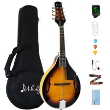 A Style Mandolins Instrument, 8 String Acoustic Mandolin with Beginner Kit fo...