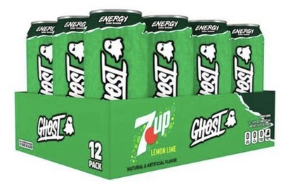 Ghost Energy 7UP Energy Drink     0 Sugar 16 fl oz 12 CAN CASE LIMITED PRICE!!