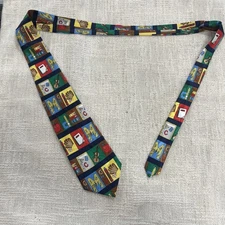 56” Steven Harris School Letters Books Multicolor Polyester Teacher Tie Necktie