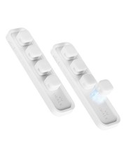iWALK Magnetic Cable Holder, Reusable Adhesive Desktop Cord 2 Pack, White