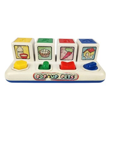 Vintage Pop Up Pets Activity Toy Animals Shelcore 1984 Pop Up Baby Toy