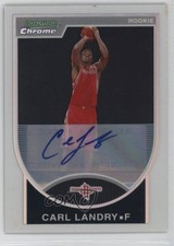 2007 Bowman Draft Picks & Stars Chrome Rookie Refractor Carl Landry Auto 0jd0
