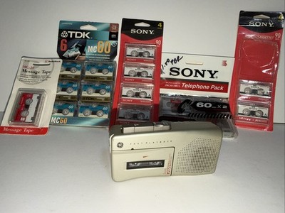 Fast Playback Audio Voice Recorder General Electric Lot Of 15 Blank  Cassettes