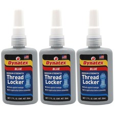 Dynatex Blue Medium Strength Threadlocker 1.69 oz Bottle (3-Pack)