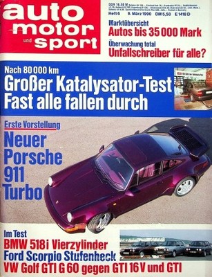 2) Auto Motor Sport AMS 06/1990 - Ford Scorpio 2.9 V6 G - Lancia Dedra 2.0 i.e.