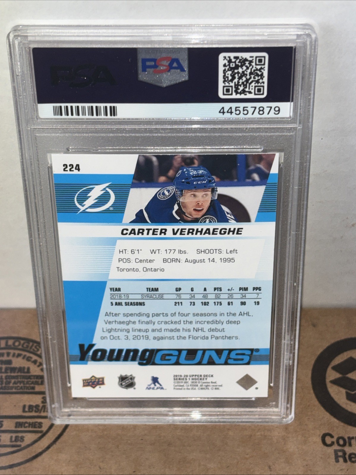2019 Upper Deck #224 Carter Verhaeghe Young Guns RC Rookie PSA 10 Rising Star! view 17