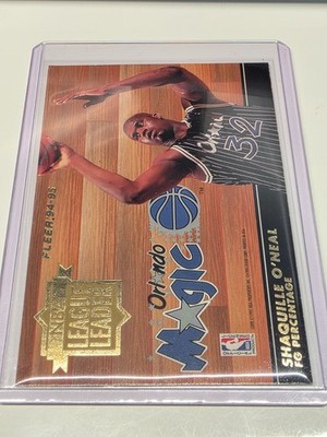 1994-95 Fleer European NBA League Leaders Shaquille O'Neal David Robinson HOF