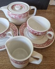 RETRO Royal Doulton Steelite "Athol" Tea r One set; Pot, Jug, Cup/Saucer-Vintage