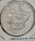 1881-S AU/UNC   Morgan Silver Dollar *San Francisco Mint* NO RESERVE #1766