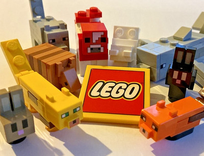 Lego Minecraft Tiere - Wähle Minifigur: Pferd, Kuh, Schaf, Biene, Katze, Lama usw