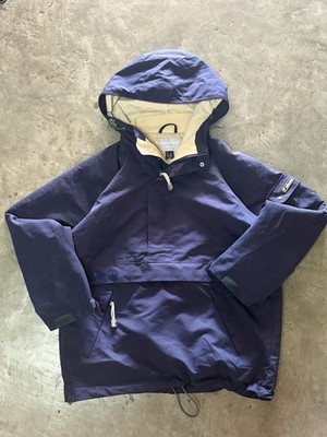 Ellesse X sunflower Anorak Jacket  Large Solid Navy Pullover Hooded