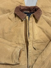 Vintage Carhartt X02 BRN Artic Quilt Lined Duck Coveralls Men s 52 Regular USA