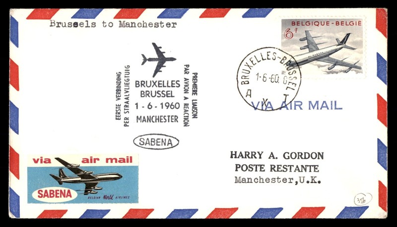 Mayfairstamps Belgium 1960 Brussels to Manchester air mail Cover cca_27081