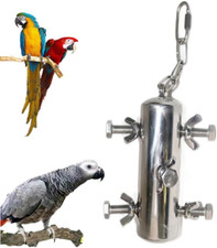 Stainless Steel Parrot Toys, Hanging Chew Bird Toys for Parrots, Bell Macaw Toys