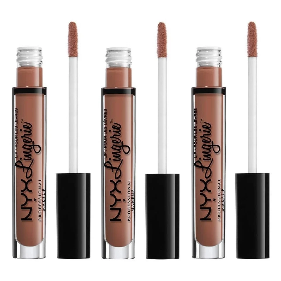 3 x NYX Professional Makeup Lip Lingerie Lèvres Liquide Mat, Bedtime Flirt - Photo 1/1