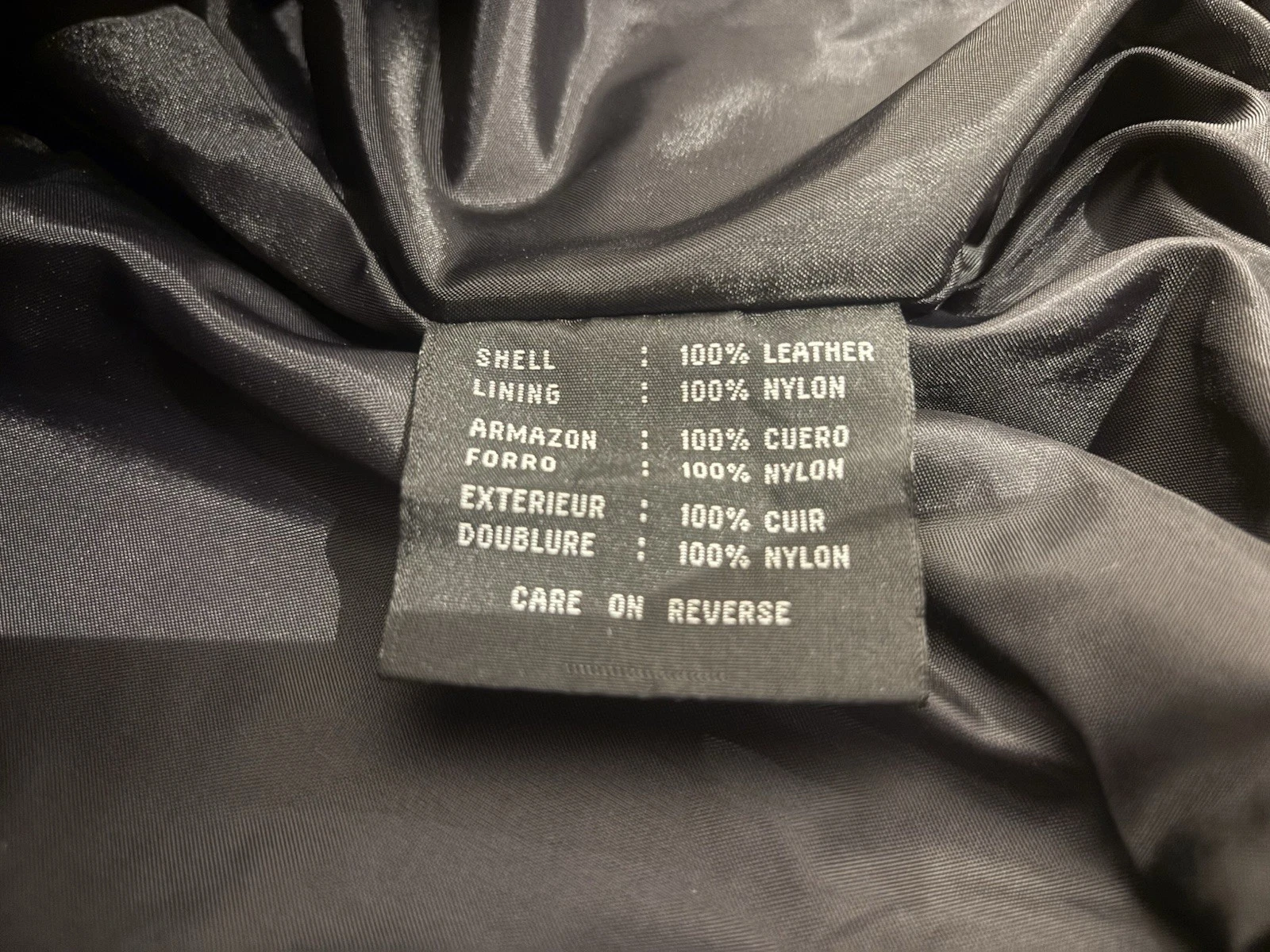 Wilsons Leather Pelle Studio Mens XXL Black Leather Jacket Removable Liner, GUC - product detail image 9