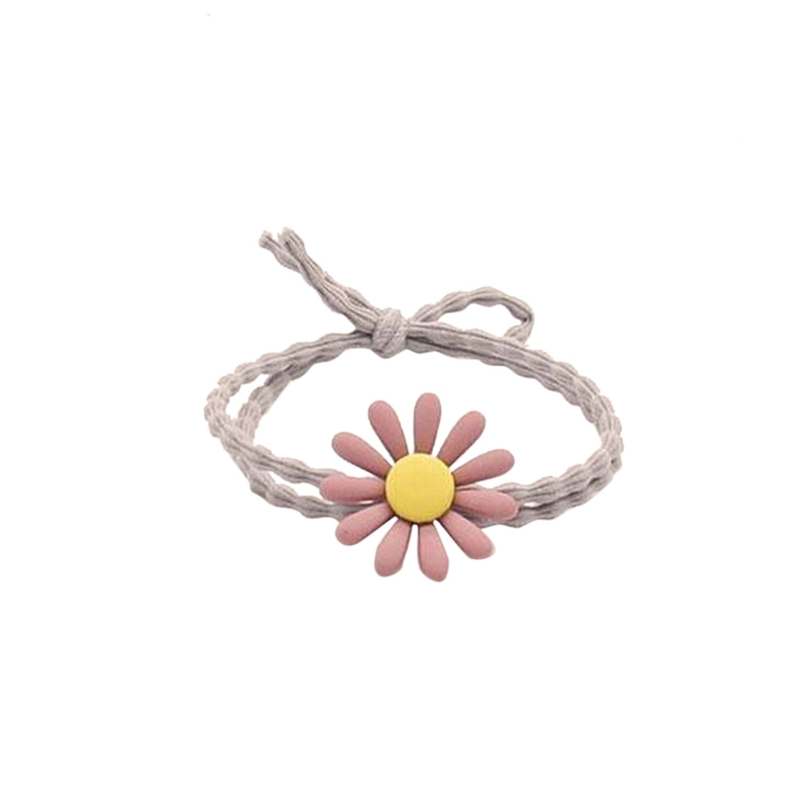 5Pcs Hair Ties Little Daisy Korean Style Cute Ponytail Hair Holders Flower Soft